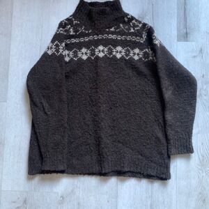 Vintage DKNY Jeans Women's Small Wool Blend‎ Fair Isle Pullover Sweater